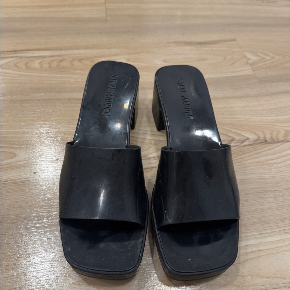 Steve Madden Black Women's Slide Sandals